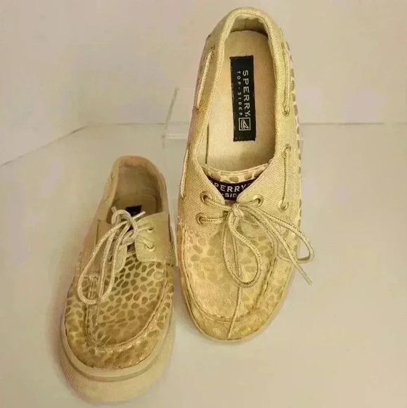 Sperry Girls Bahama Gold/Abstract Dot Casual Shoes Size 1.5M - Picture 3 of 9